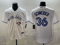 Men's Toronto Blue Jays John Schneider #36 White Home Replica Jersey