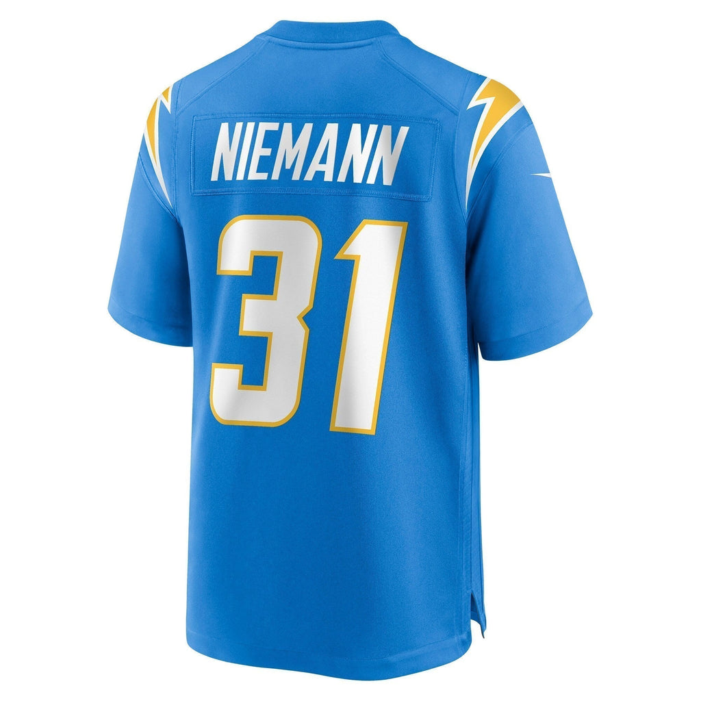Nick Niemann Los Angeles Chargers  Game   Jersey - Powder Blue