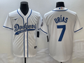 Men's Los Angeles Dodgers Julio Urias White Player Jersey Joint Edition