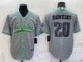 Men's Philadelphia Eagles Brian Dawkins Gray Game Jersey Joint Edition