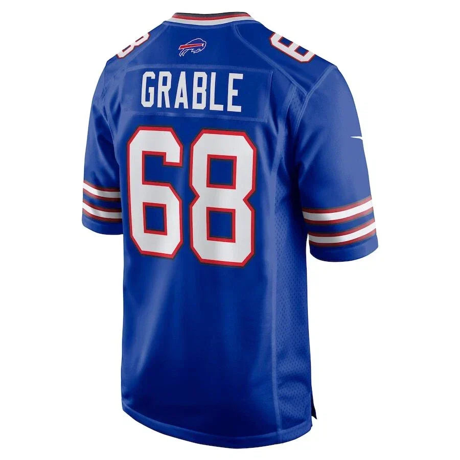 Buffalo Bills Tylan Grable #68  Men's Royal Blue Official NFL Game Jersey