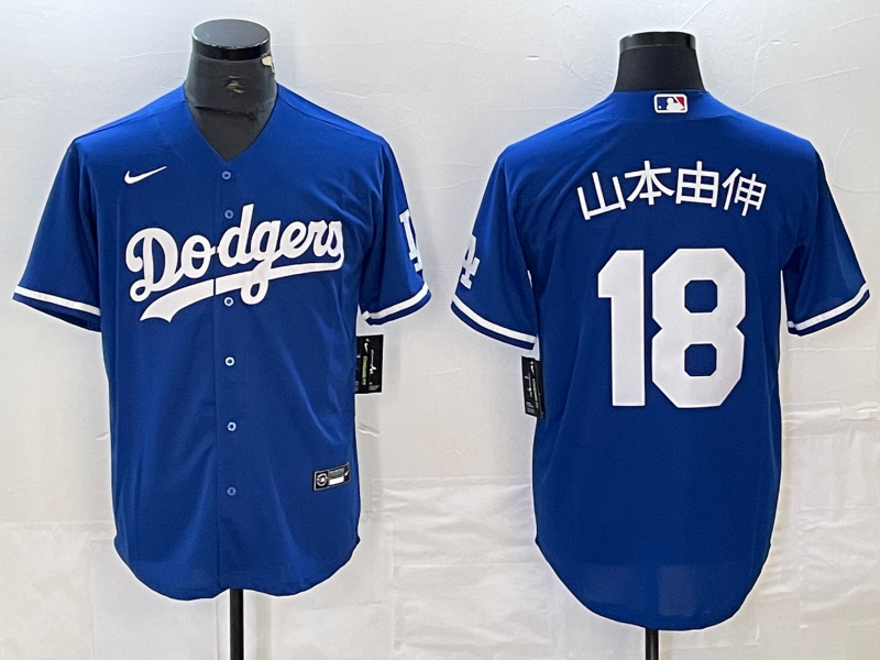 Men's Los Angeles Dodgers1 Yoshinobu Yamamoto #18 Royal Player Jersey