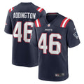 Tucker Addington New England Patriots  Home Game   Jersey - Navy