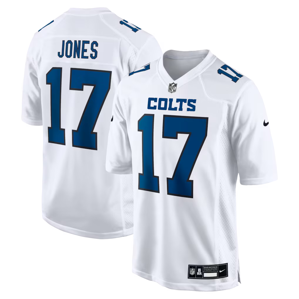 Men's Indianapolis Colts Daniel Jones  White Fashion Game Jersey