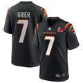 Will Grier Cincinnati Bengals  Super Bowl LVI Game Jersey - Black