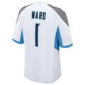 T.Titans #1 Cameron Ward White 2025 NFL Draft First Round Pick Game Jersey