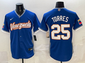Men's Venezuela Baseball Gleyber Torres #25 Royal 2026 World Baseball Classic Stadium Jersey