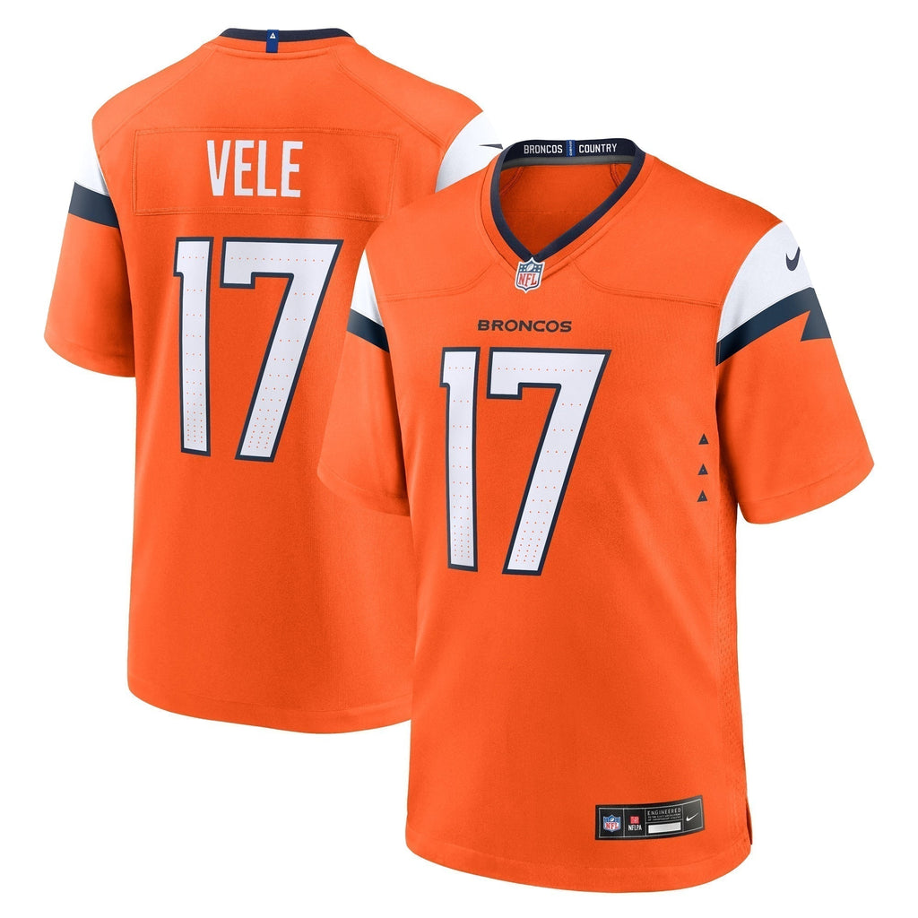 Devaughn Vele Denver Broncos  Team Game Jersey -  Orange