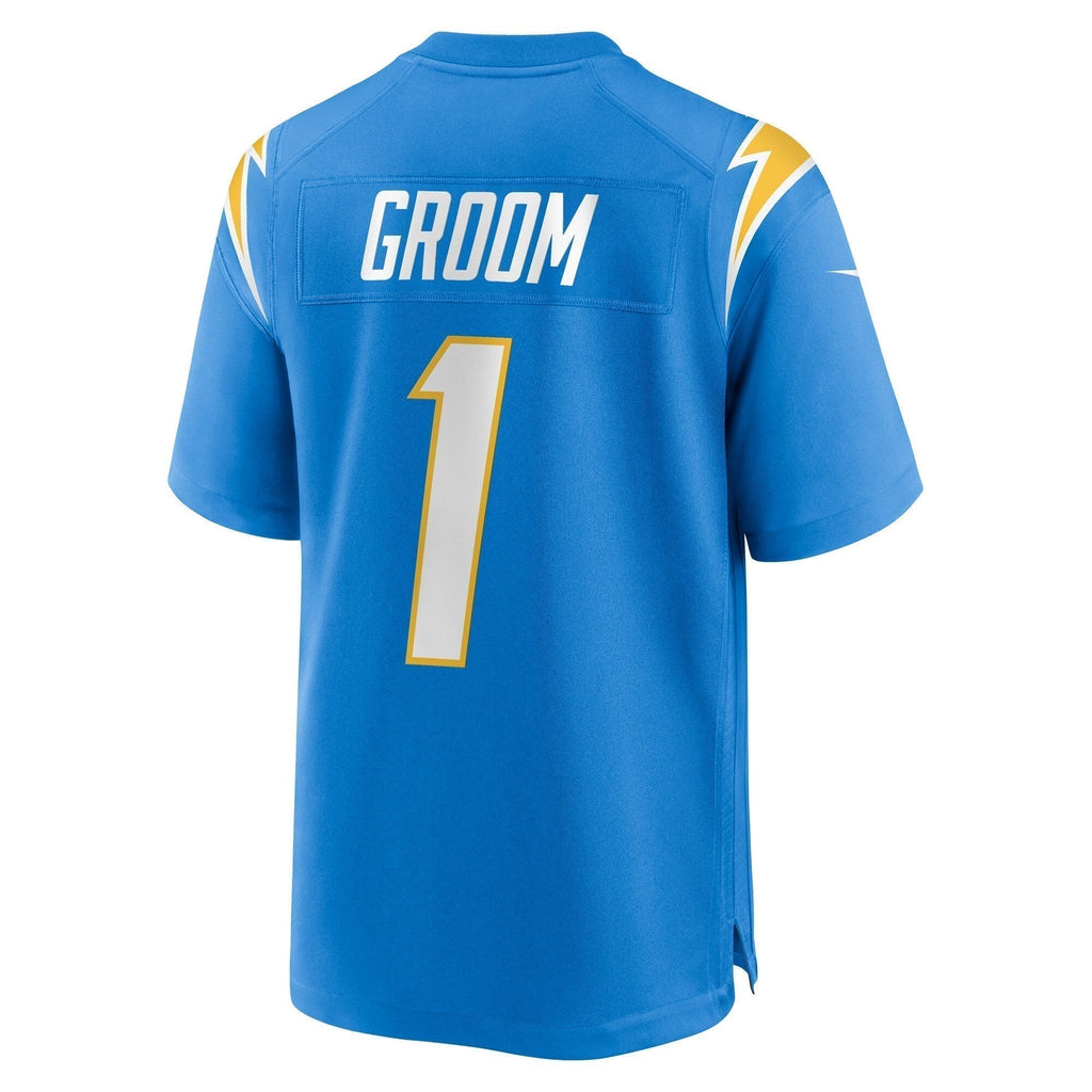 Number 1 Groom Los Angeles Chargers  Game Jersey - Powder Blue