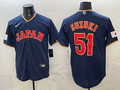 Men's Japan Baseball Seiya Suzuki #51 Navy 2026 World Baseball Classic Stadium Jersey