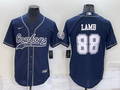 Men's Dallas Cowboys CeeDee Lamb Navy Game Jersey Joint Edition