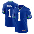 Men's  Warren Moon Royal Seattle Seahawks Retired Player Alternate Game Jersey
