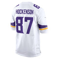 M.Vikings #87 T.J. Hockenson White Game Player Jersey