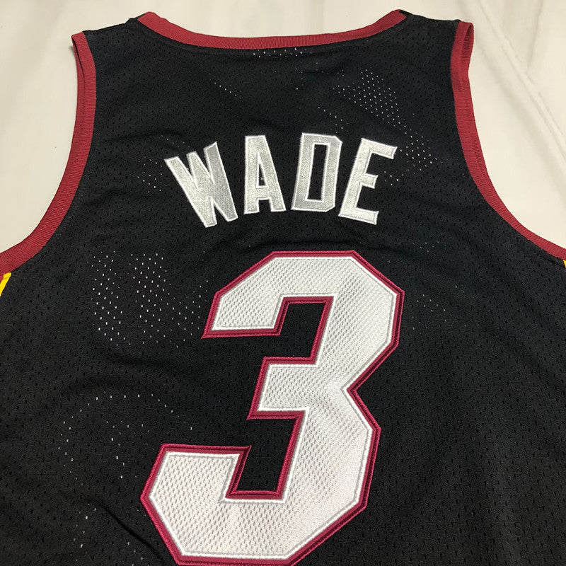 Heat 3# Wade Black Embroidered  Jersey