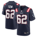 Sidy Sow New England Patriots  Team Game Jersey -  Navy