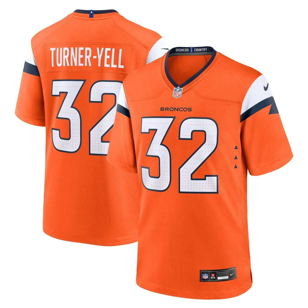 Delarrin Turner-Yell Denver Broncos  Team Game Jersey -  Orange