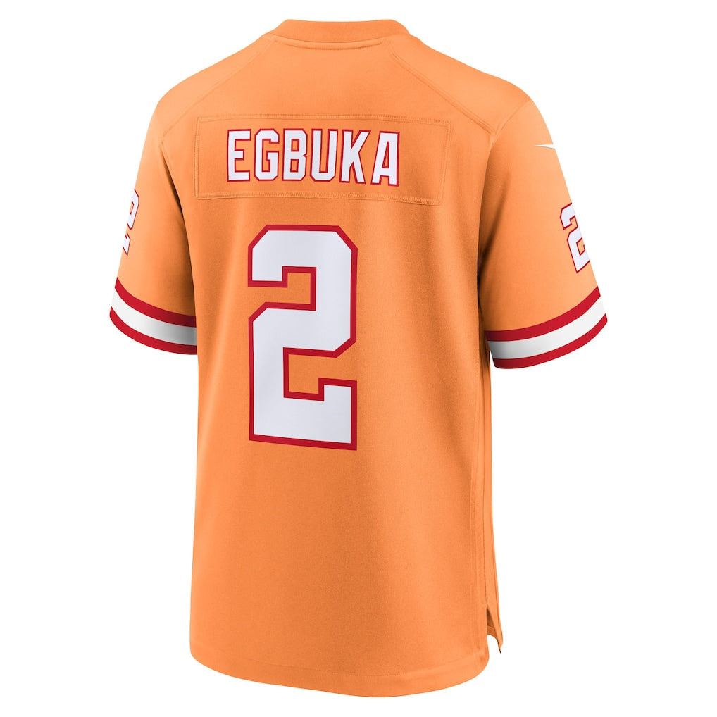 TB.Buccaneers #2 Emeka Egbuka Creamsicle Alternate 2 50th Season Game Jersey