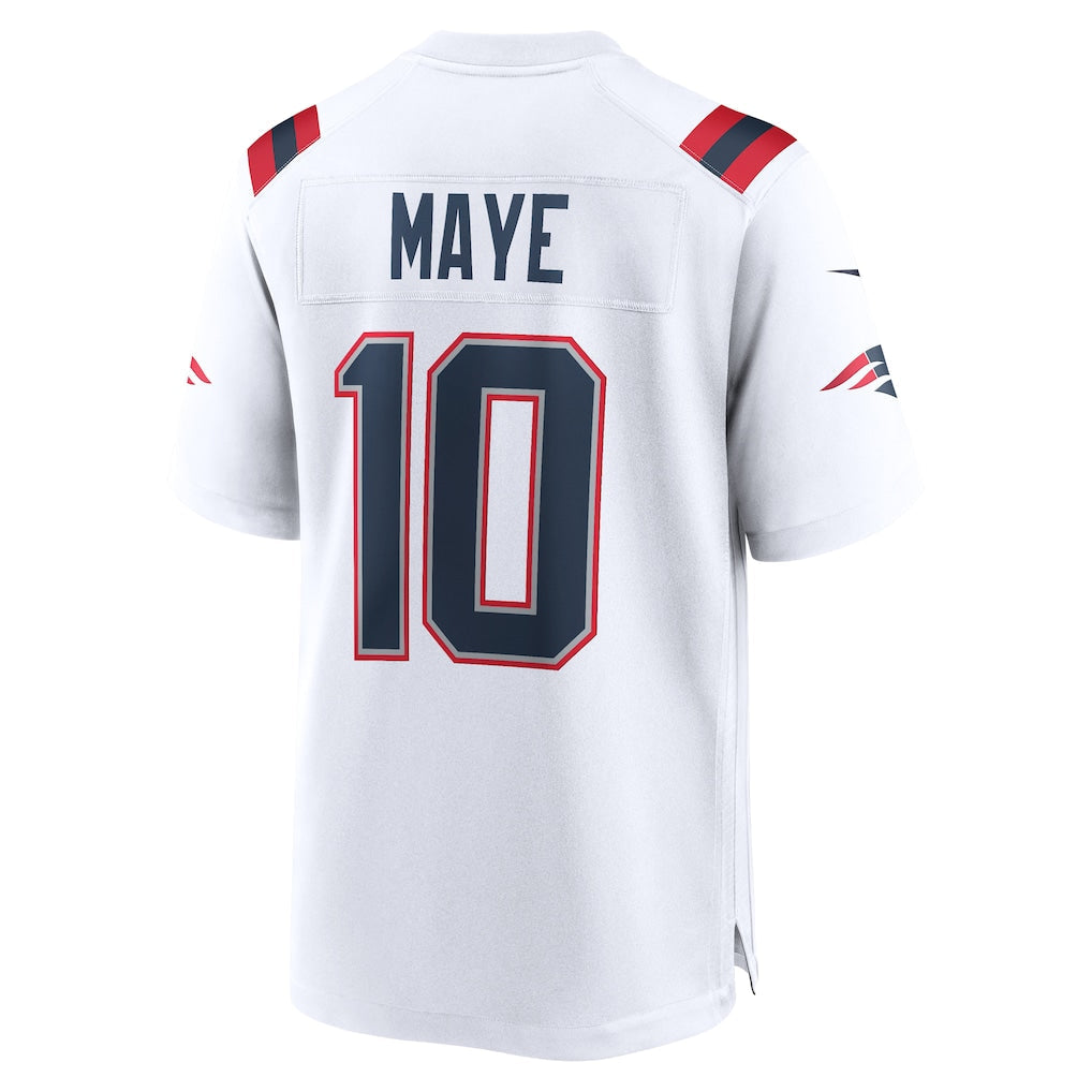 NE.Patriots #10 Drake Maye White Player Game Jersey