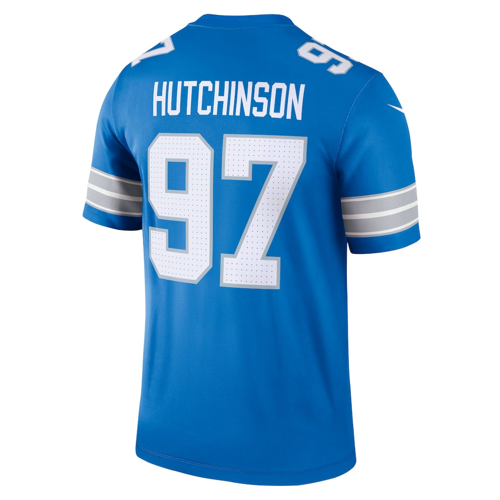 D.Lions #97 Aidan Hutchinson Blue Legend Player Performance Top Jersey