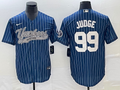 Men's New York Yankees Aaron Judge #99 Blue Player Jersey1 Joint Edition
