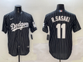 Men's Los Angeles Dodgers Roki Sasaki Black Alternate Limited Player Jersey
