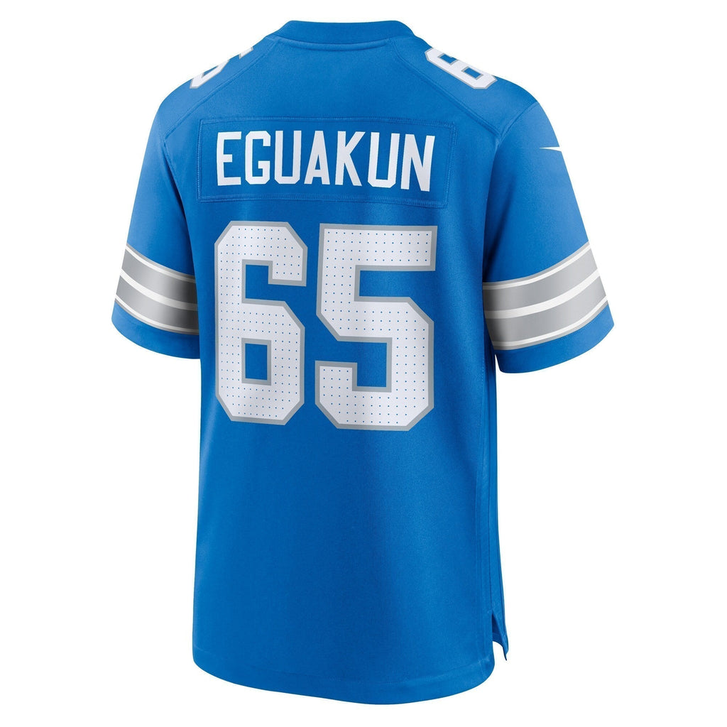 Kingsley Eguakun Detroit Lions  Game Jersey -  Blue