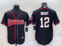 Men's Tampa Bay Buccaneers Tom Brady Black Game Jersey Joint Edition
