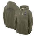 Men's Baltimore Ravens  Olive 2025 Salute to Service Sideline Standard Issue Dri-FIT Hoodie
