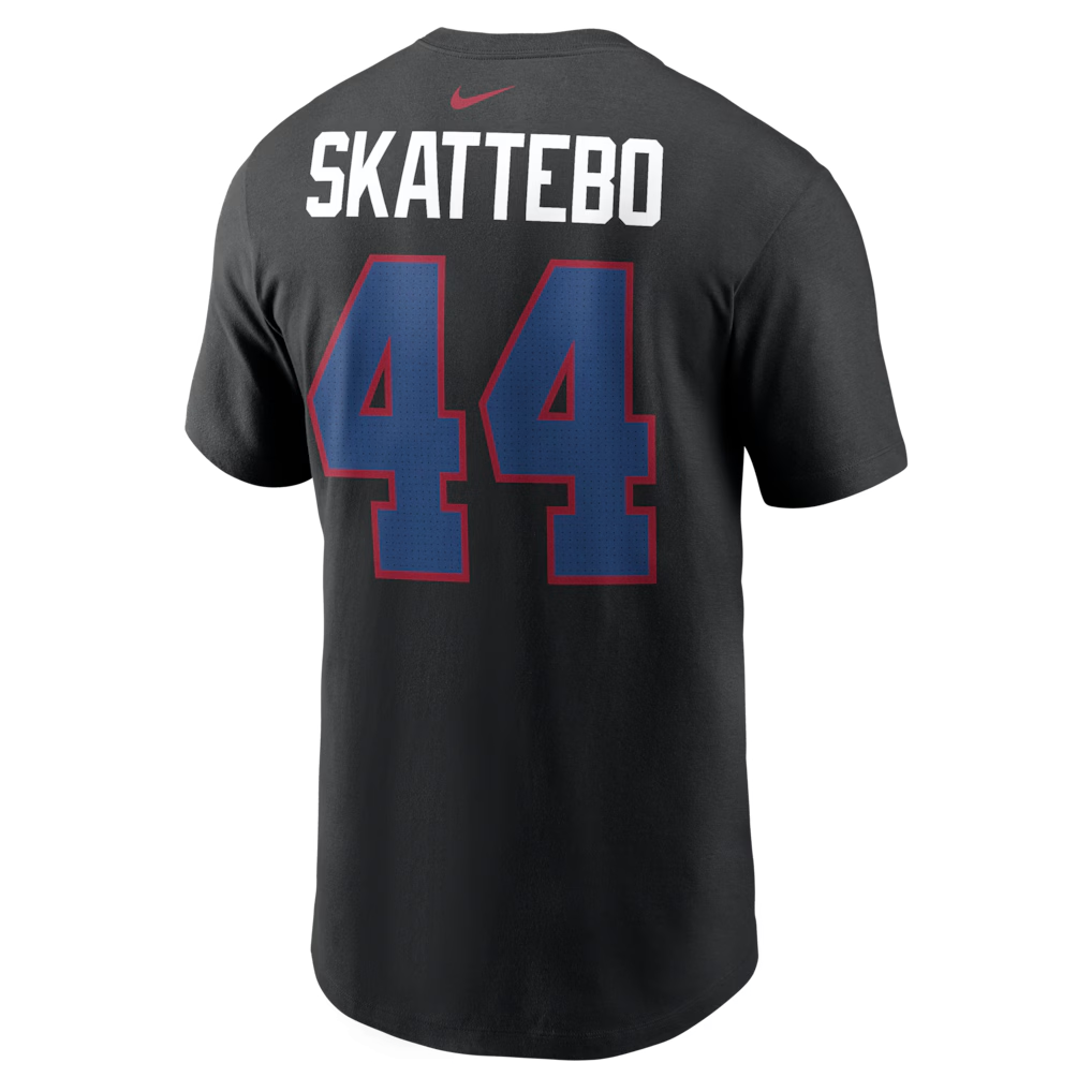 Men's New York Giants Cam Skattebo  Black Name & Number T-Shirt