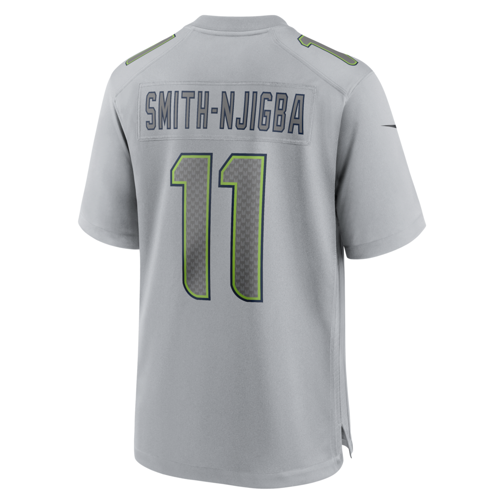 S.Seahawks #11 Jaxon Smith-Njigba Gray Atmosphere Fashion Game Jersey