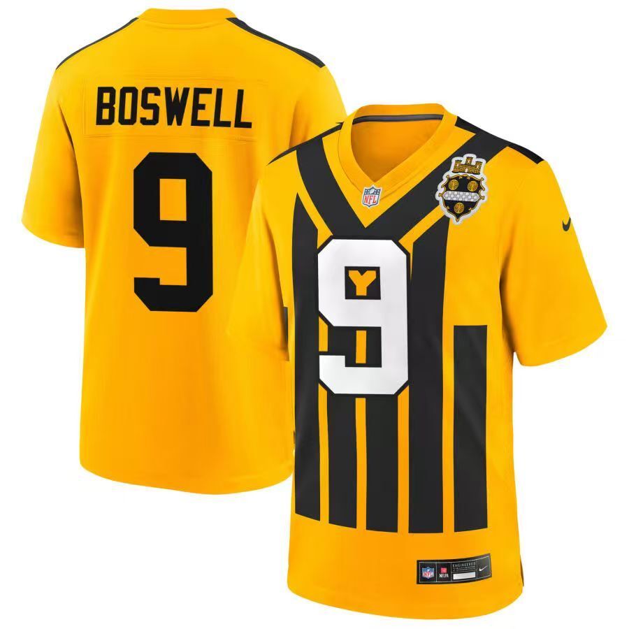 Men's Pittsburgh Steelers Chris Boswell  Jersey -  Retro Yellow-2