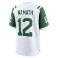 NY.Jets #12 Joe Namath White Classic Alternate Retired Player Game Jersey