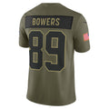LV.Raiders #89 Brock Bowers Olive 2025 Salute to Service Limited Jersey