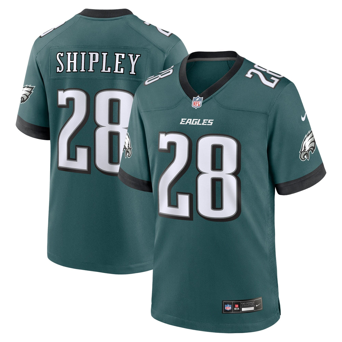 Will Shipley Philadelphia Eagles  Team Game Jersey - Midnight Green
