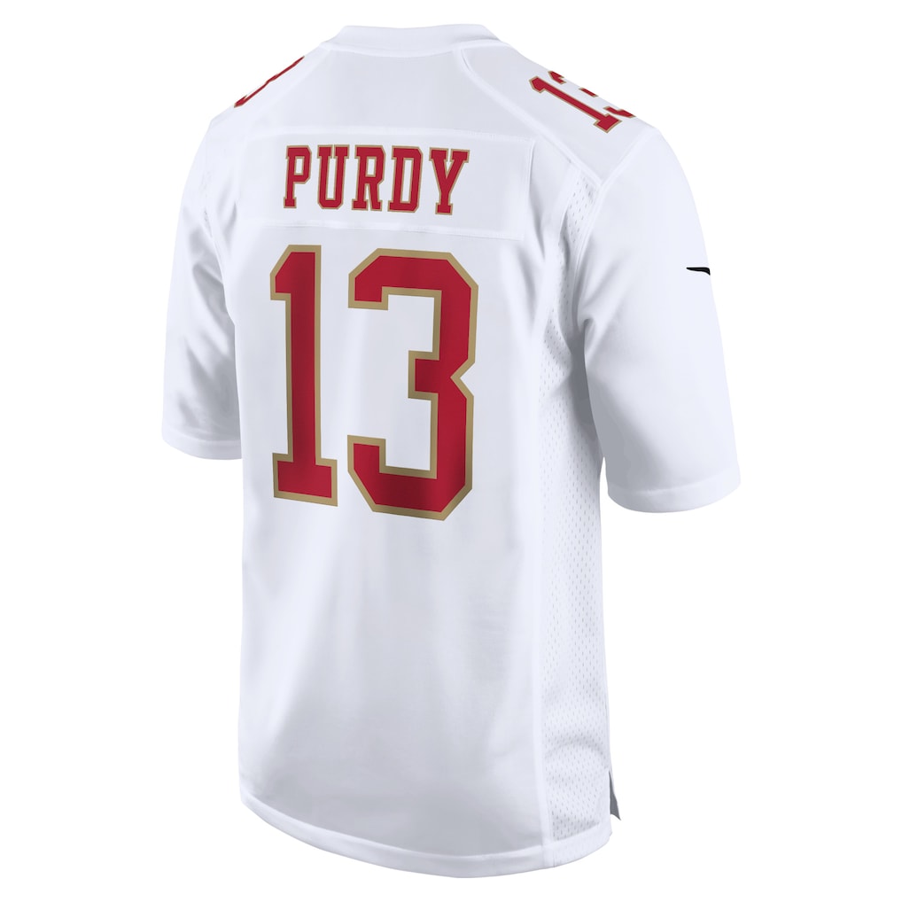 SF.49ers #13 Brock Purdy Tundra White Fashion Game Jersey