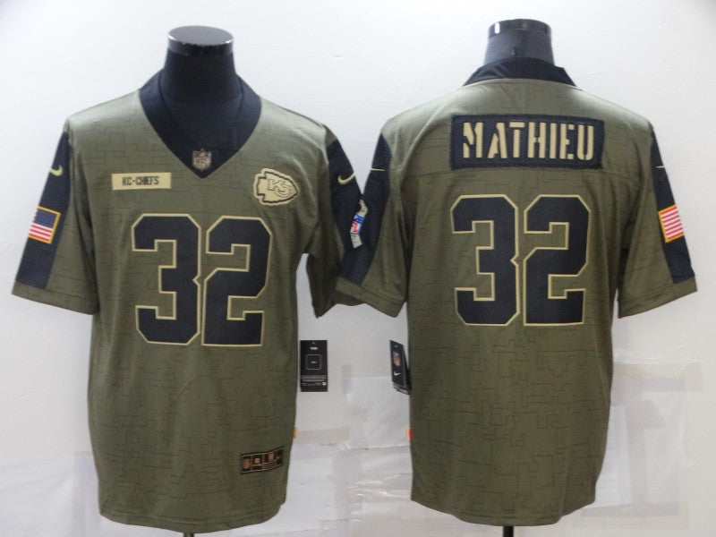 Men's Kansas City Chiefs Tyrann Mathieu Brown Game Jersey