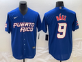 Men's 2023 World Baseball Classic Javier Baez Puerto Rico Blue Jersey