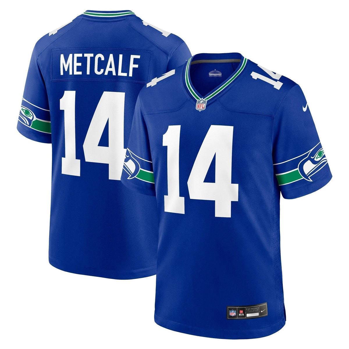 DK Metcalf Seattle Seahawks  Throwback   Game Jersey - Royal