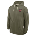 Men's San Francisco 49ers  Olive 2025 Salute to Service Sideline Standard Issue Dri-FIT Hoodie