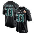 Men's Philadelphia Eagles Cooper DeJean  Carbon Black Super Bowl LIX Fashion Game  Jersey