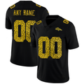 Custom1 Denver Broncos Leopard Print Fashion Vapor Limited Jersey1 Black Stitched Jersey1  American Football Jerseys