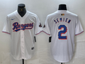Men's Texas Rangers Marcus Semien #2 White 2024 Gold Collection Limited Player Jersey1