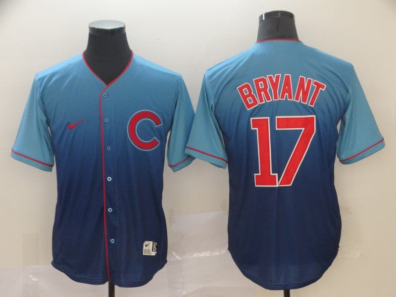 Men's Chicago Cubs Kris Bryant Blue Player Jersey
