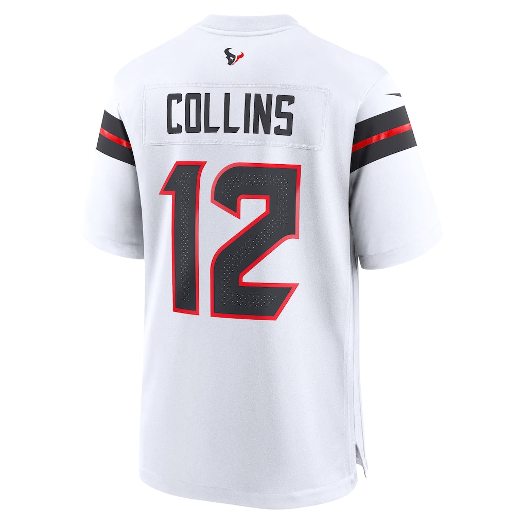 H.Texans #12 Nico Collins White Game Jersey