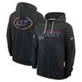 Men's New York Jets  Black 2025 NFL Crucial Catch Sideline Standard Issue Dri-FIT Hoodie