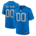 Detroit Lions Blue Alternate Custom Game Jersey