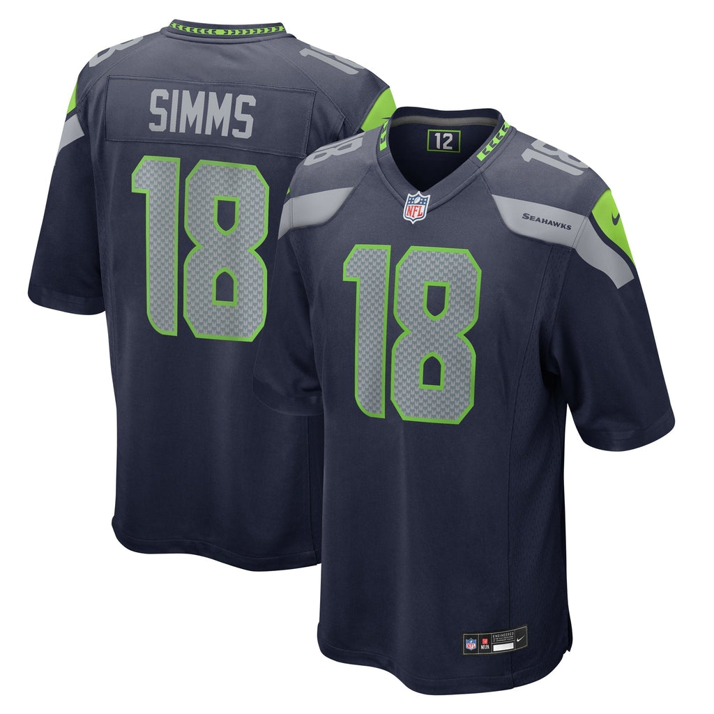 Marcus Simms Seattle Seahawks   Game Jersey -  College Navy