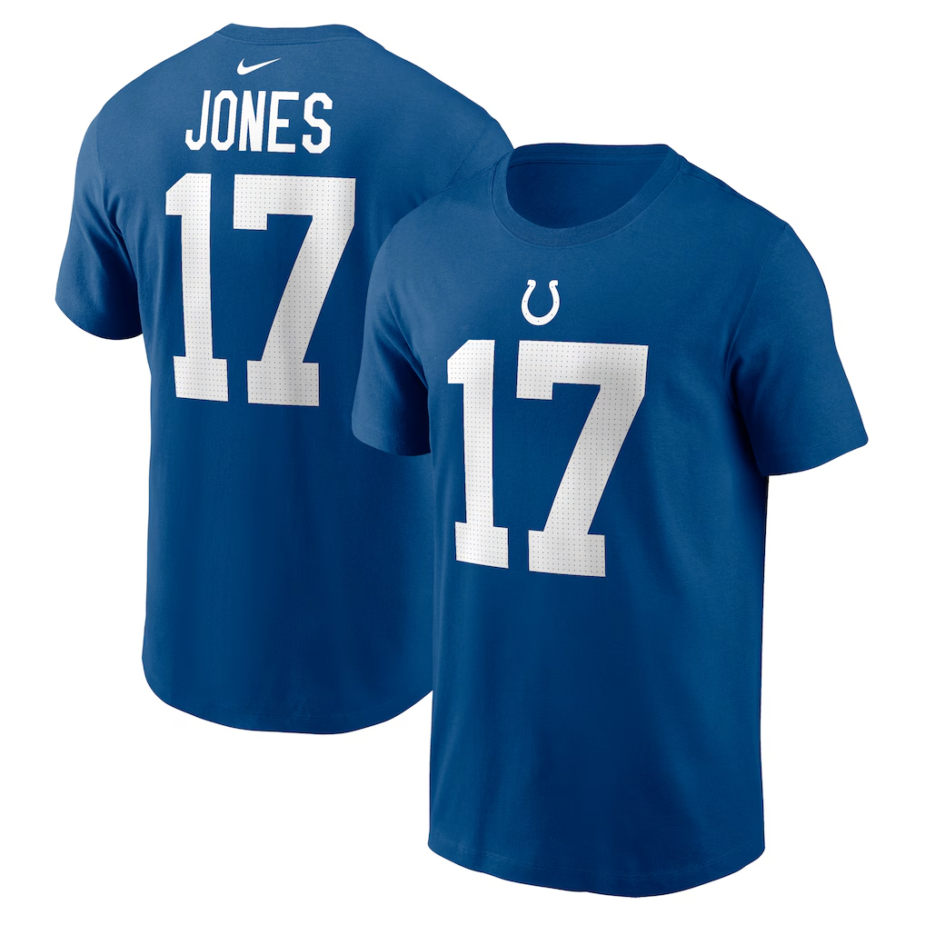 Men's Indianapolis Colts Daniel Jones  Royal Name & Number T-Shirt