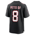 A.Falcons #8 Kyle Pitts Sr. Black Alternate Game Jersey