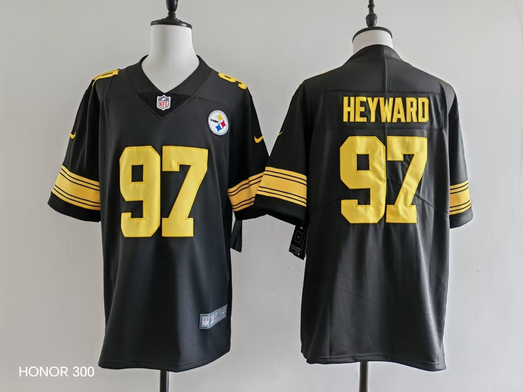 Men's Pittsburgh Steelers Cam Heyward  Jersey -  Black-yellow numbers
